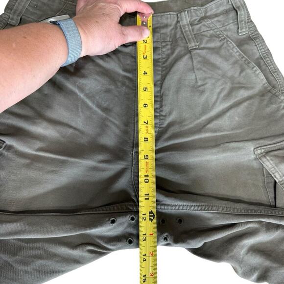 Vtg 80s H Winnen GMBH & Co army pants 6 Green Grunge Gorpcore Cargo Button Fly - Picture 11 of 14